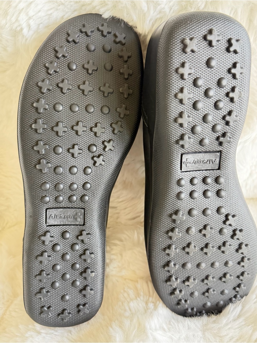 Air Supply Plus Black Genuine Leather Slip On Loafers. Sz 9.5 W. - Picture 4 of 9